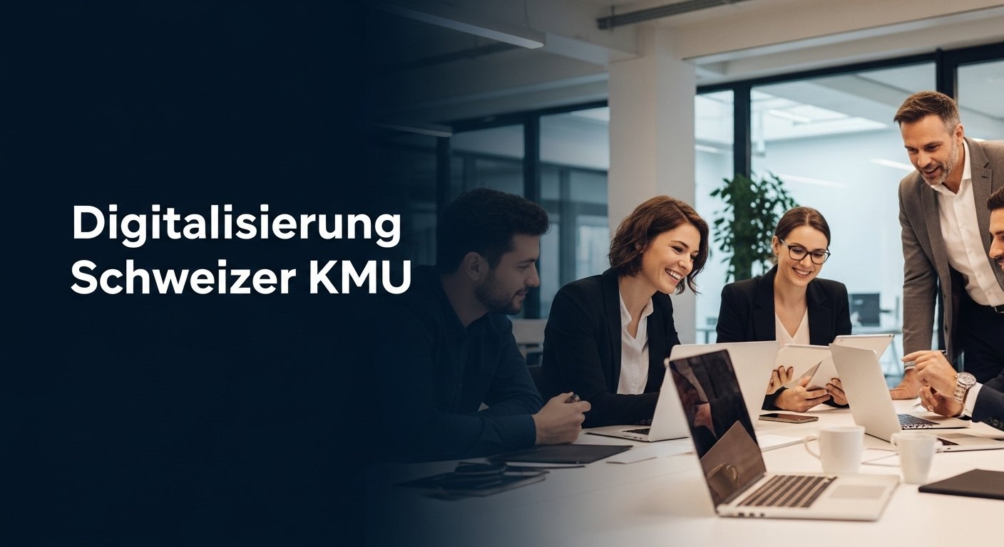 Illustration zeigt die Anwendung von KI in einem KMU