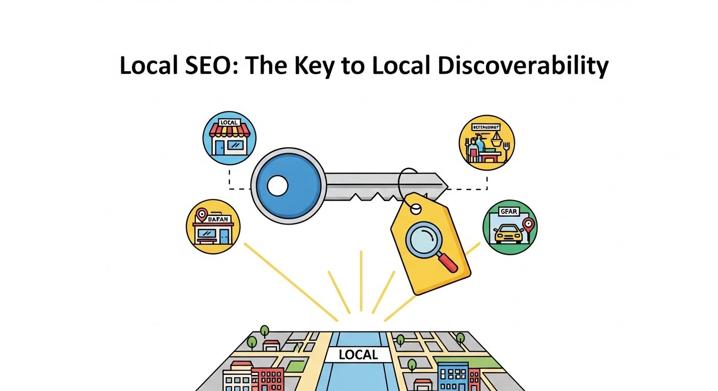 Grafik, die digitale Sichtbarkeit symbolisiert