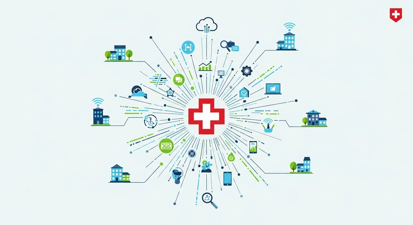 Illustration von Content Automatisierung Prozess