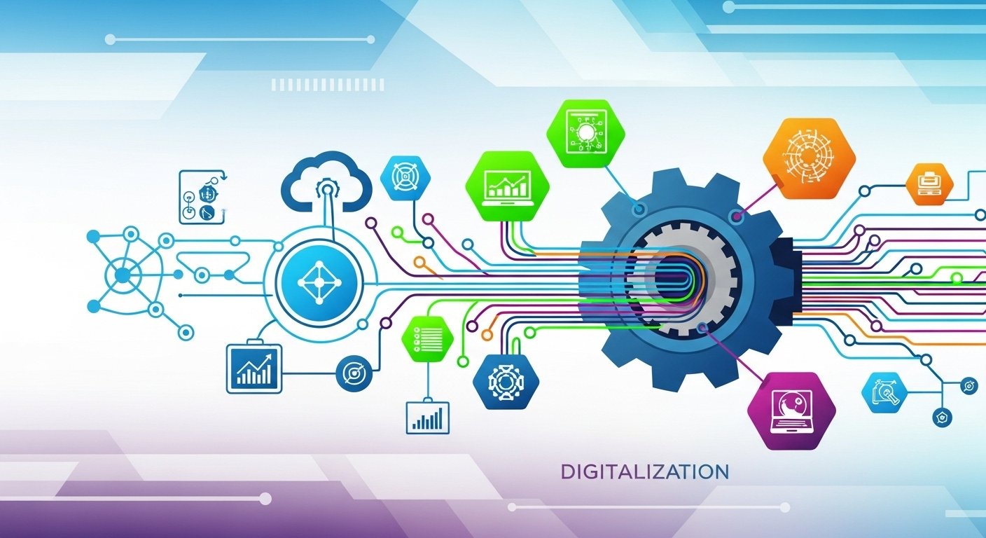 Illustration einer Content Automatisierung Plattform