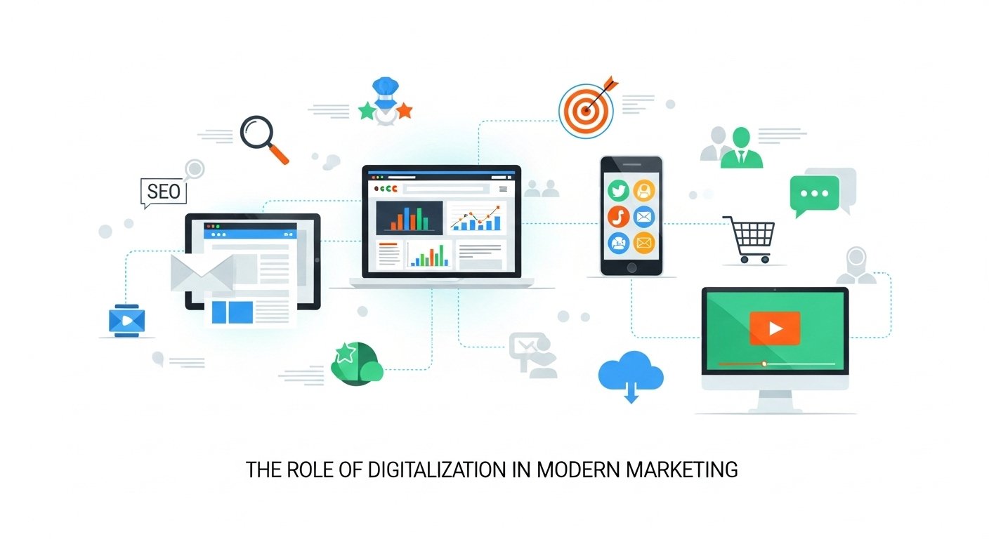 Illustration von Digitale Sichtbarkeit