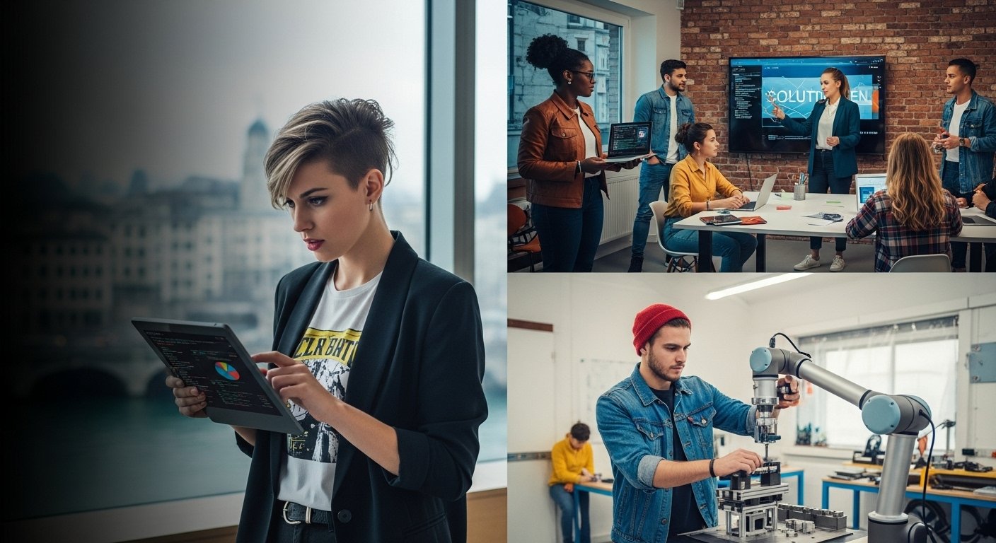 Webdesigner arbeitet an einem Projekt in der Schweiz