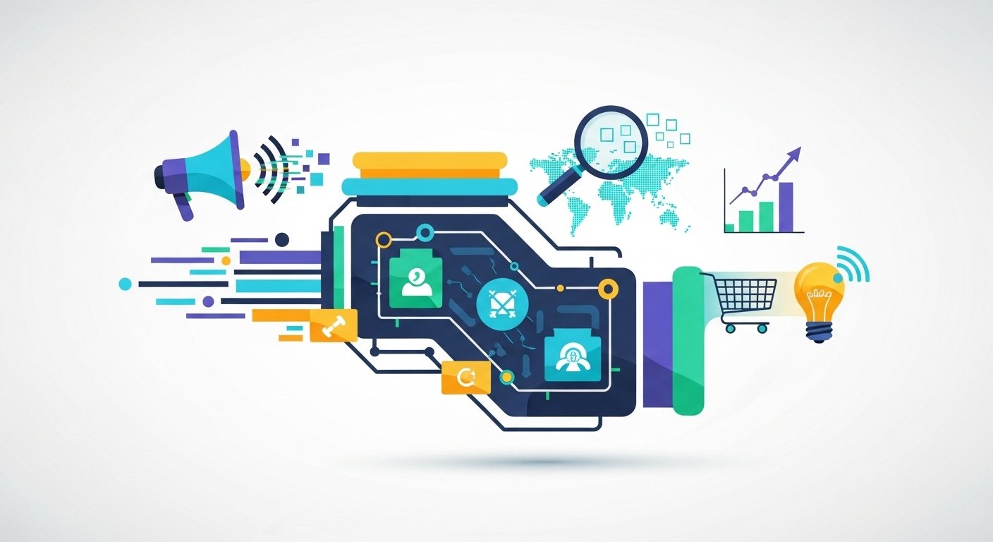 Grafik zur Darstellung des Konzepts der digitalen Sichtbarkeit