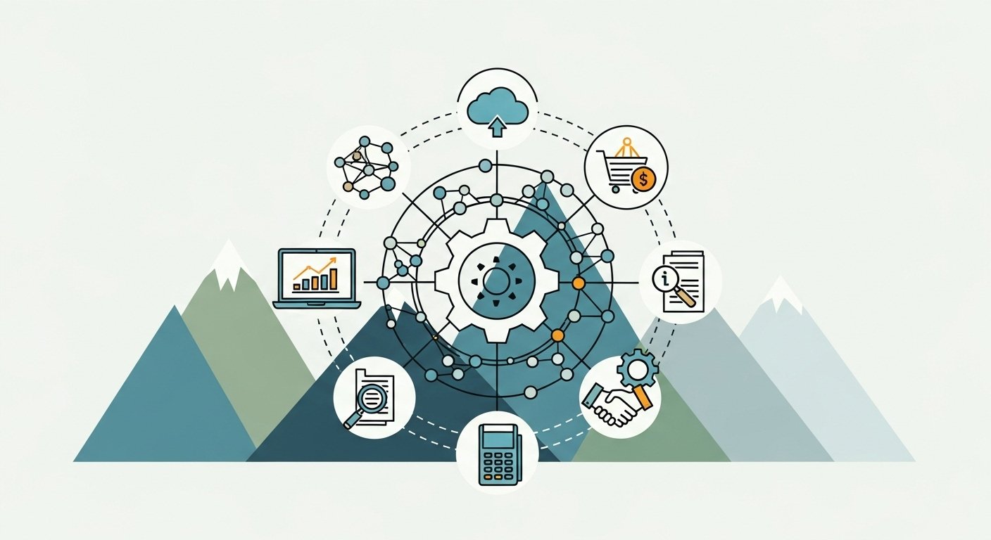 Illustration symbolisiert digitale Sichtbarkeit im Internet