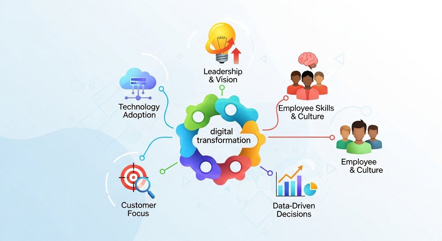 Image displaying various elements of online marketing